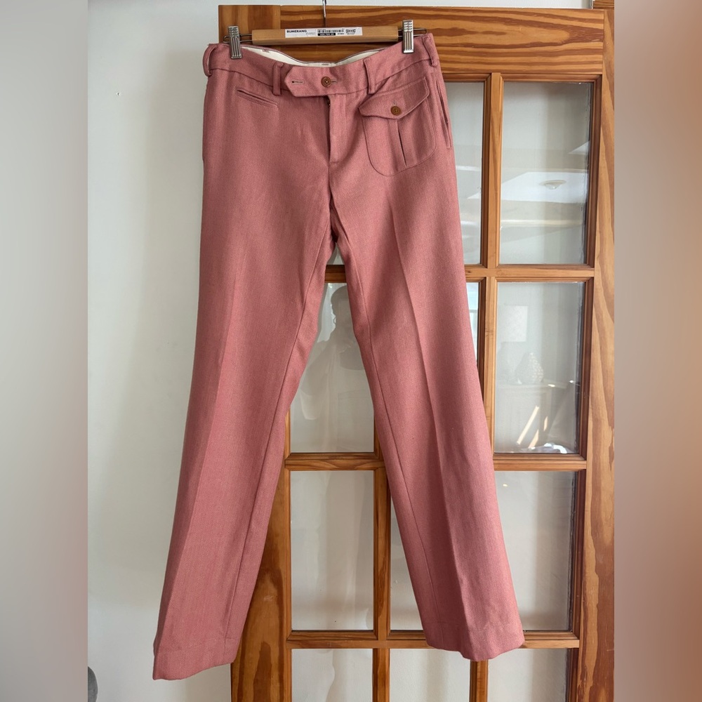 Anthropologie G1 Goods Wool pants lined pink size 6